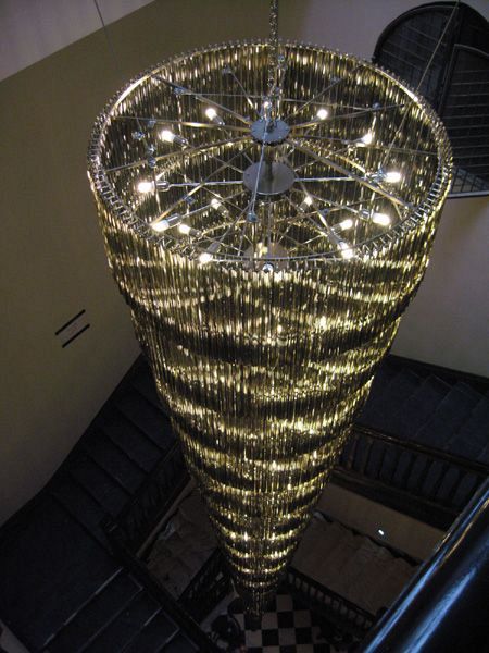 Bespoke Cascade chandelier smokey 1