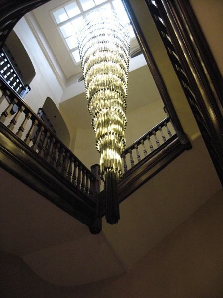 Bespoke Cascade chandelier smokey 2