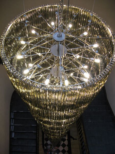 Bespoke Cascade chandelier smokey 4