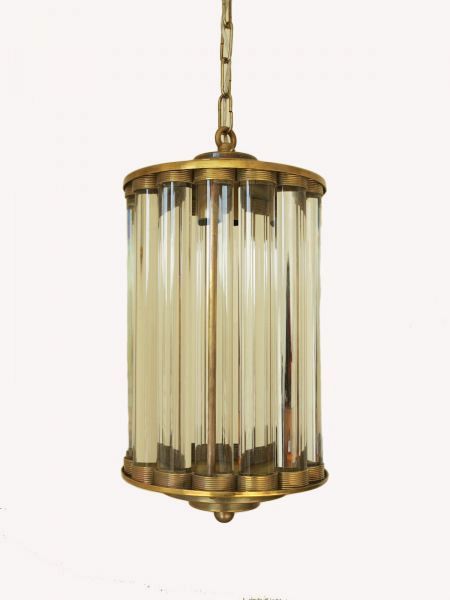 Art Deco Crystal Bars Lantern