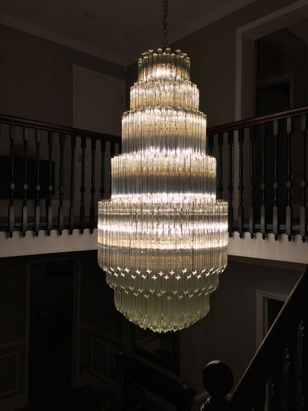 Bespoke crystal chandelier London November 2015