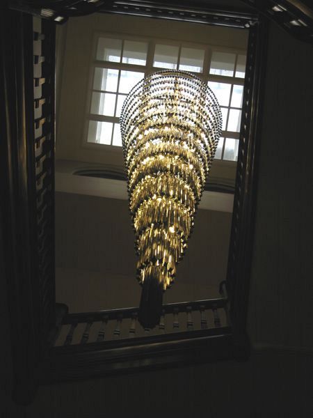 Bespoke Cascade chandelier smokey